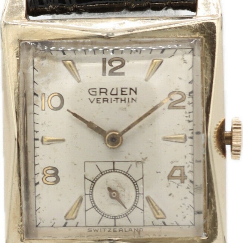 Vintage Gruen 465/650 Ver-Thin Men's Mechanical Wristwatch 435 Swiss 10k RGP
